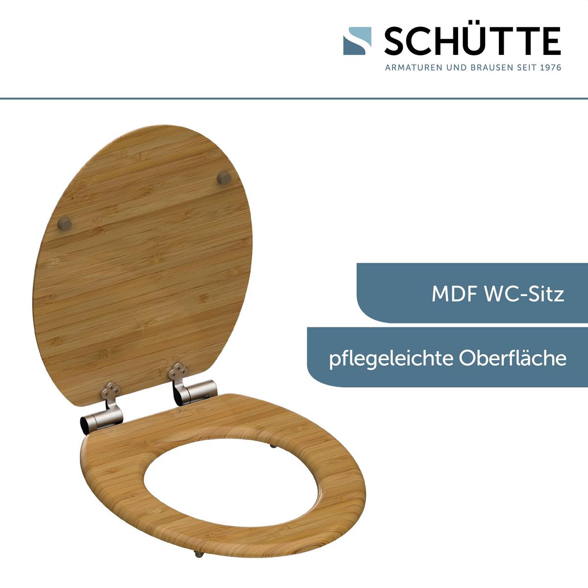 WC-Sitz Naturfarben Faultier mit Absenkautomatik B: 43,5 cm - Braun/Naturfarben, Design, Holz (43,5/5,5/37,5cm) - Schütte