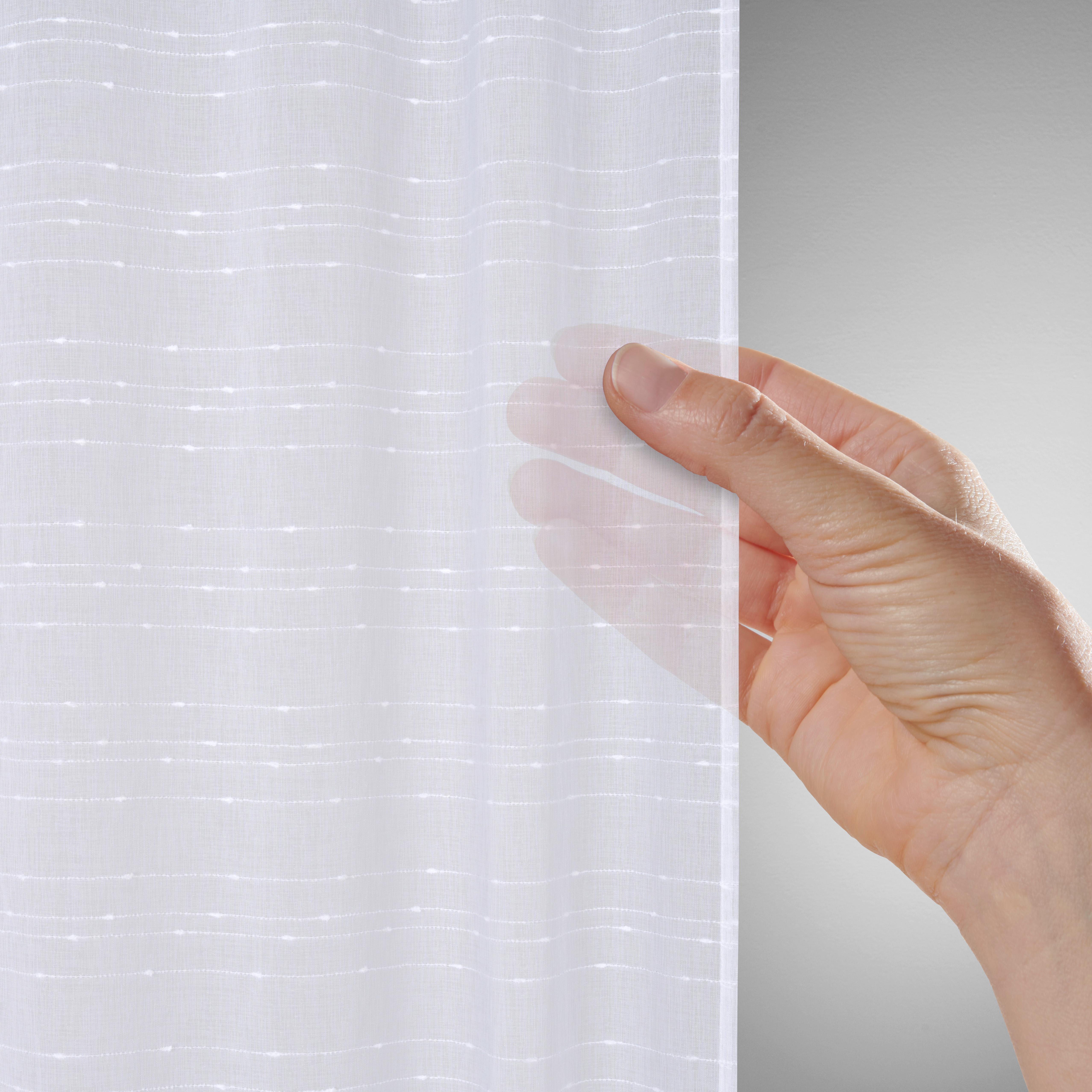 ZÁVES S PÚTKAMI IDA - biela, Konventionell, textil (135/245cm) - Based