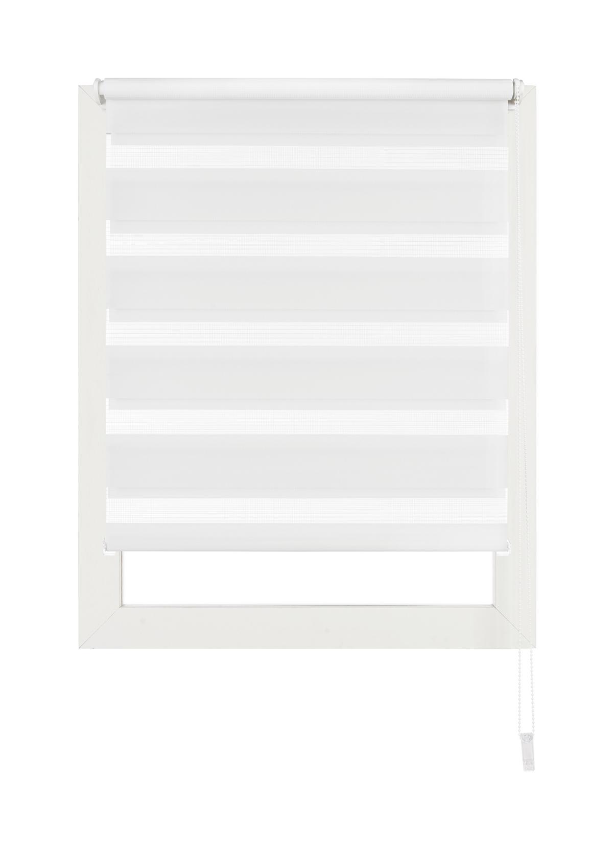 Doppelrollo Just Grau, Weiß B: 60 Cm - Weiß/Grau, Basics, Textil (60/160cm)