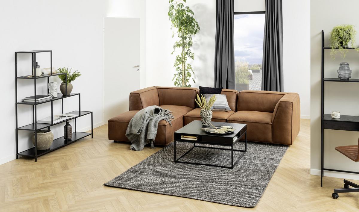 Dohányzóasztal Willford 80/80cm - fekete/kőris, Trend, faalapú anyag/fém (80/80/40cm) - MID.YOU