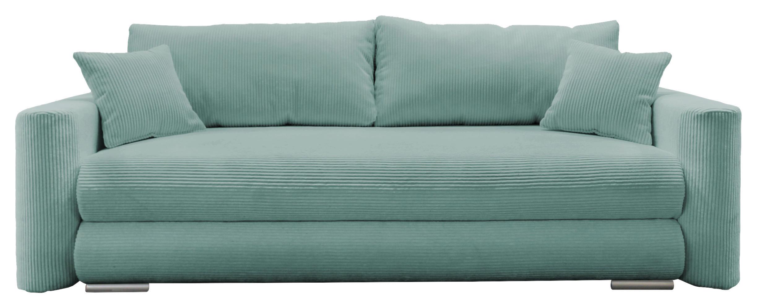 Schlafsofa Ralf Hellblau B: 232 Cm - Silberfarben/Hellblau, Design, Textil (232/88/105cm) - MID.YOU