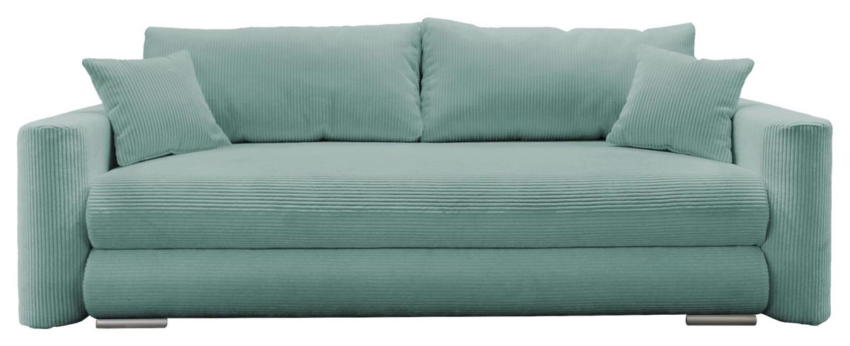 Schlafsofa Ralf Hellblau B: 232 cm - Silberfarben/Hellblau, Design, Textil (232/88/105cm) - MID.YOU