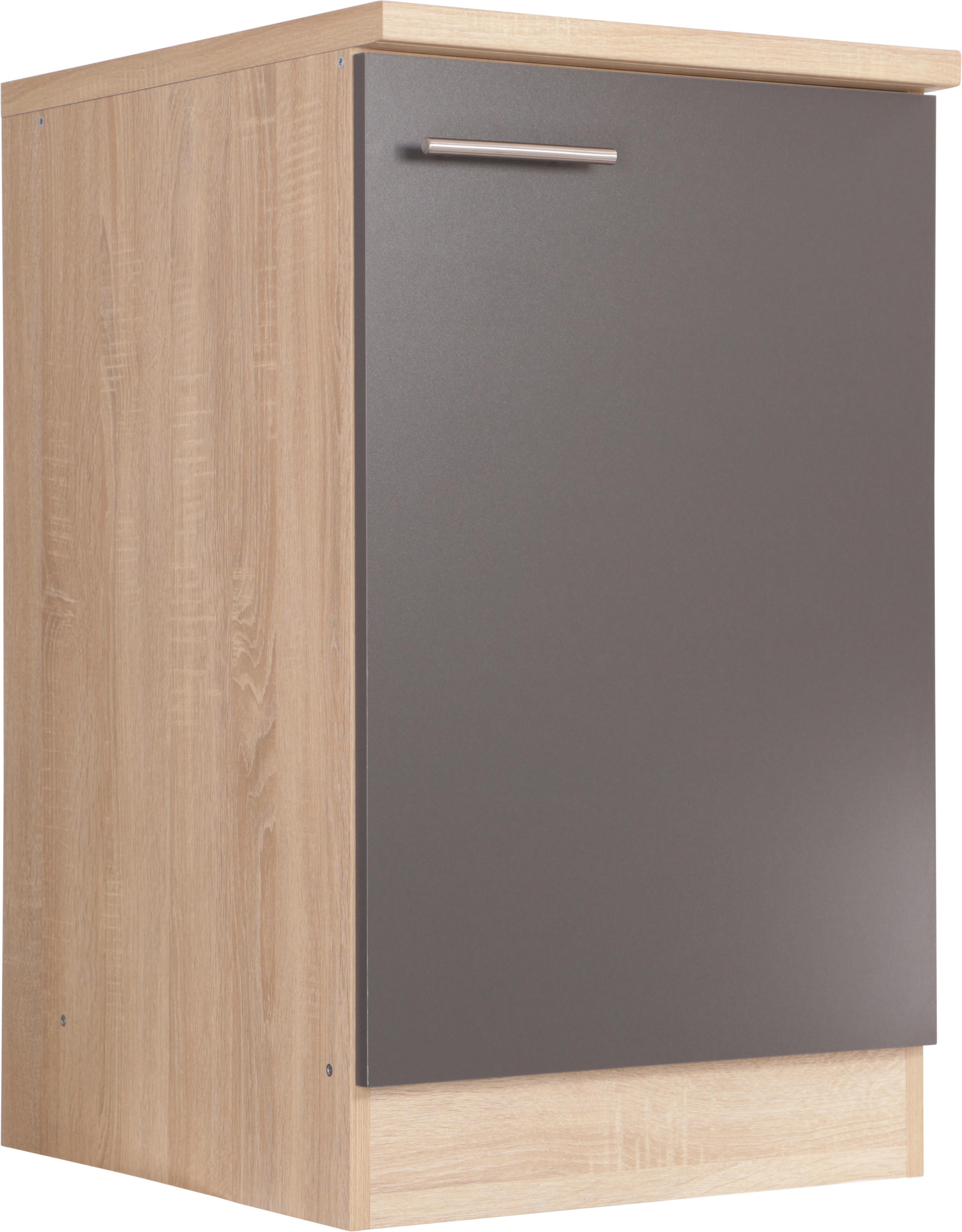 Spülenunterschrank Merle Grau, Eiche Dekor B:50cm - Eichefarben/Grau, Basics, Holzwerkstoff (50/84,8/60cm) - Respekta