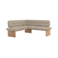 Eckbank Beluna Ii Webstoff Beige, B: 170cm - Eichefarben, KONVENTIONELL, Holz/Textil (170/212cm) - James Wood