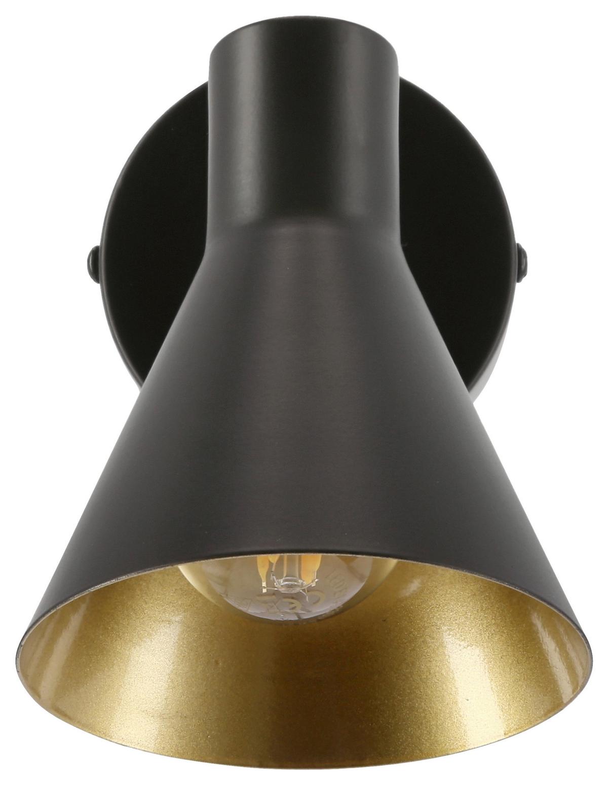 Wandleuchte 21-70968 - Schwarz, Basics, Metall (10/13/14cm)