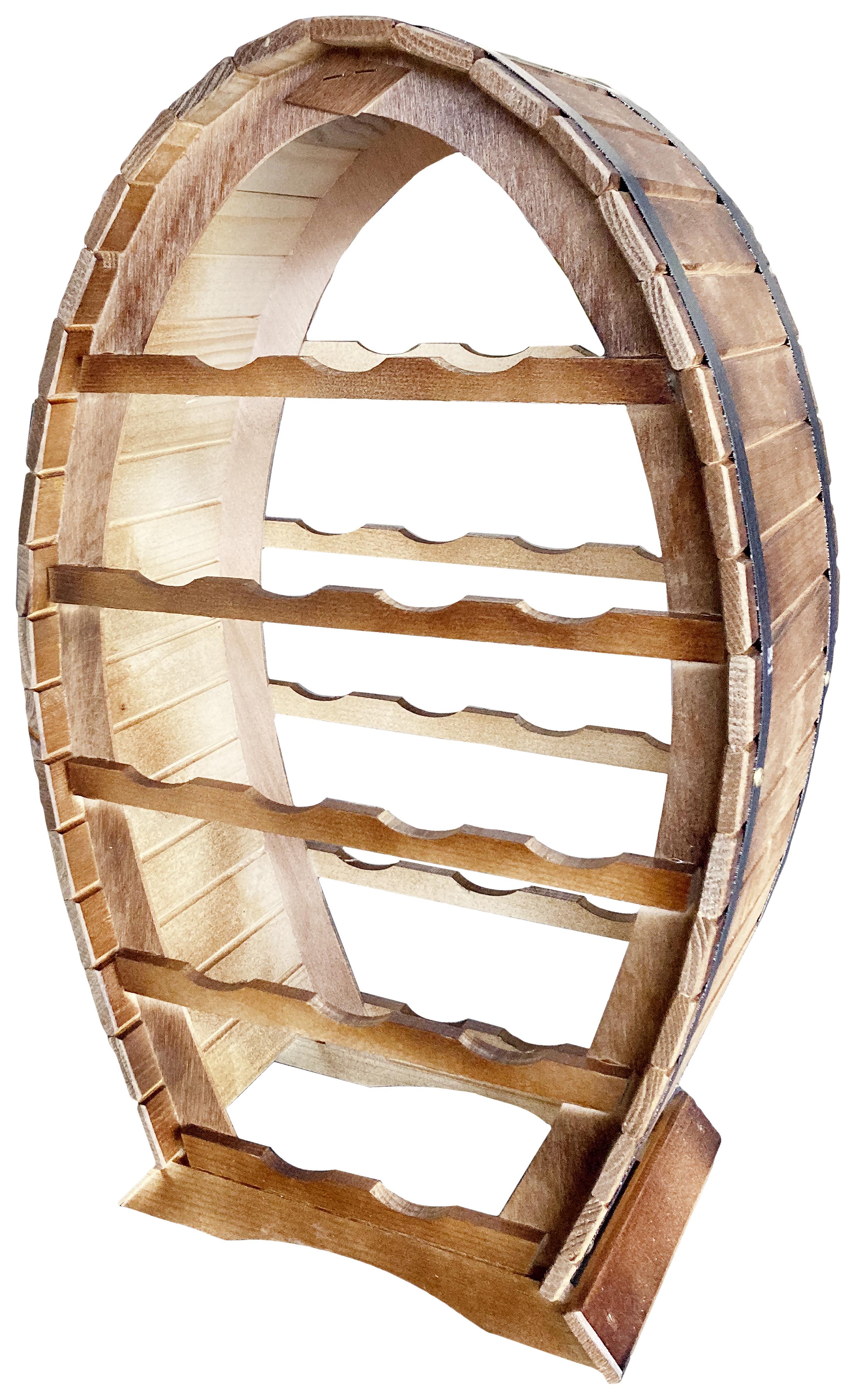 Bortartó Polc 16 Palackos - barna, fa (72/44/24cm)