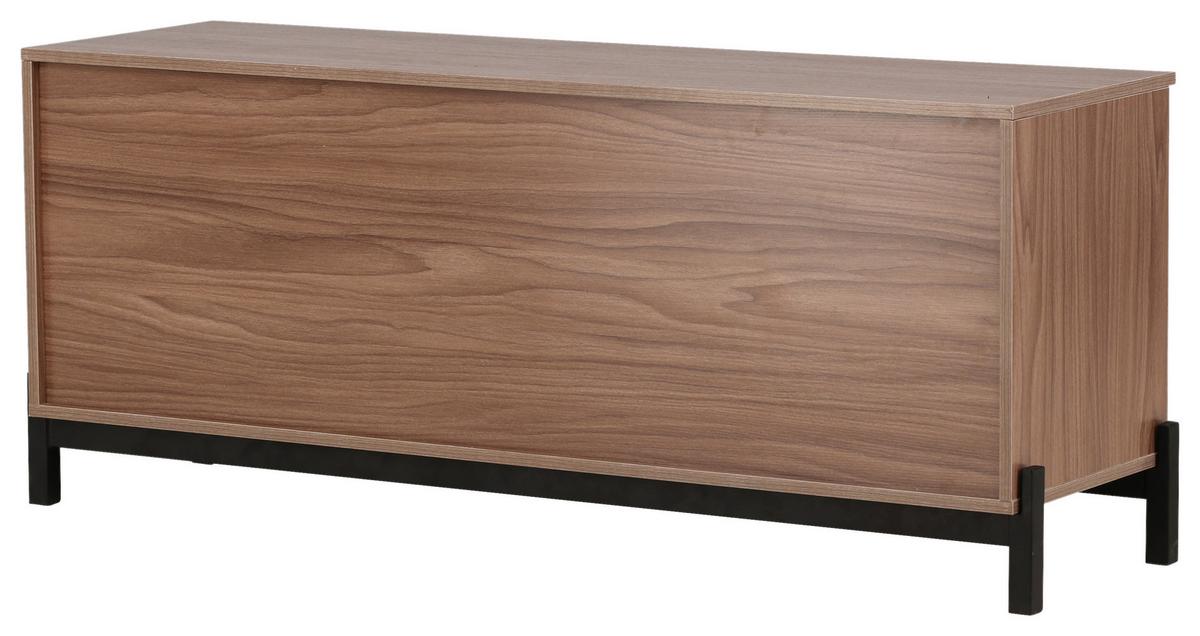 Sideboard Corpus - Nussbaumfarben/Schwarz, Design, Holz/Holzwerkstoff (135/56/40cm) - Livetastic