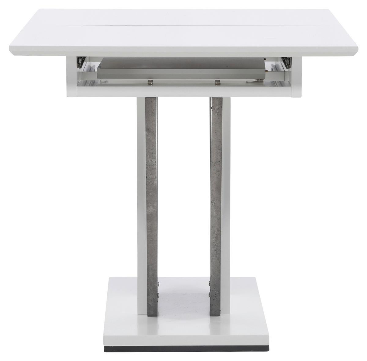 Esstisch Disa - Weiß/Grau, Design, Holz/Holzwerkstoff (120/80/76cm) - Livetastic