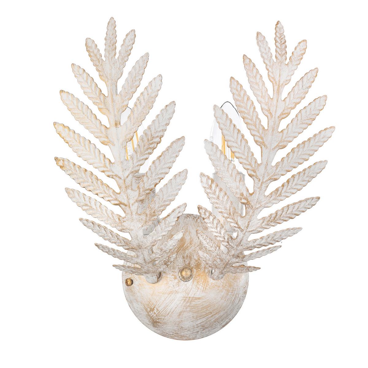 Wandleuchte 4996/Ap2a - Weiß, Natur, Metall (30/14cm)