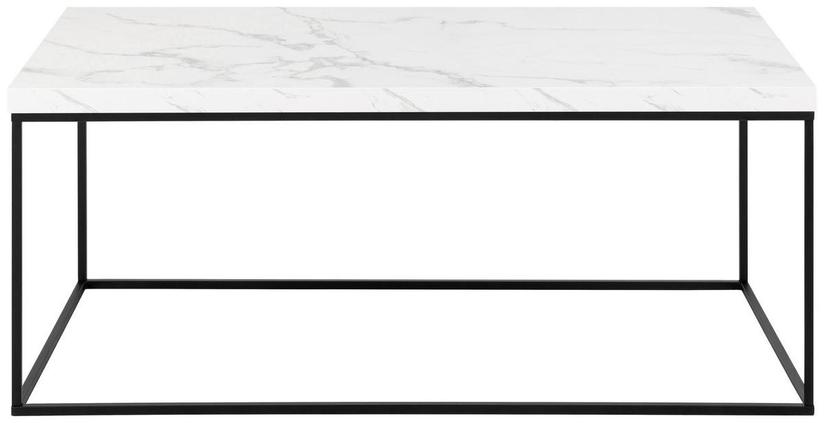 Couchtisch Barossa Weiß/schwarz, 110 Cm - Schwarz/Weiß, Design, Holz/Metall (110/55/45cm) - MID.YOU