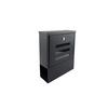 Briefkasten Anthrazit Rohan Mit Sichtfenster - Anthrazit, Design, Metall (30/33/9,5cm) - Homezone