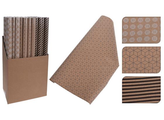 Geschenkpapier Graphic - Schwarz/Braun, Basics, Papier (70/200cm) Geschenkpapier Graphic - Schwarz/Braun, Basics, Papier (70/200cm)
