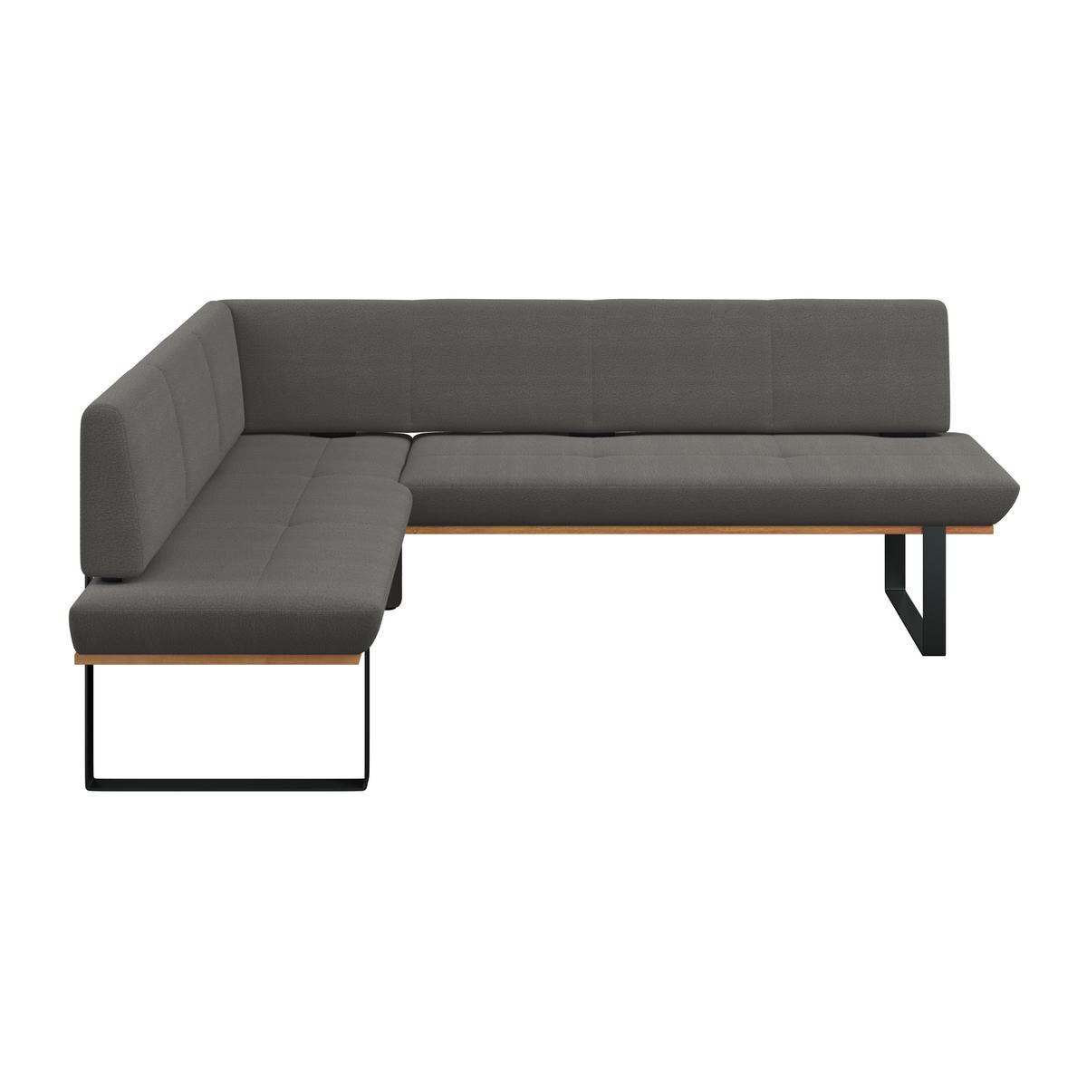 Eckbank Tristan Webstoff schwarz,S:195x245cm - Schwarz, MODERN, Holz/Textil (195/245cm) - James Wood