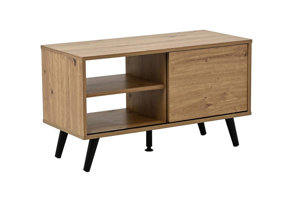 TV STOLÍK MOVE - čierna/dub artisan, Modern, kov/kompozitné drevo (80/46/35cm) - Based