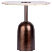 PRÍRUČNÝ STOLÍK HARRIET 100 BRAUN - hnedá, Design, kov/kameň (47/47cm) - MID.YOU