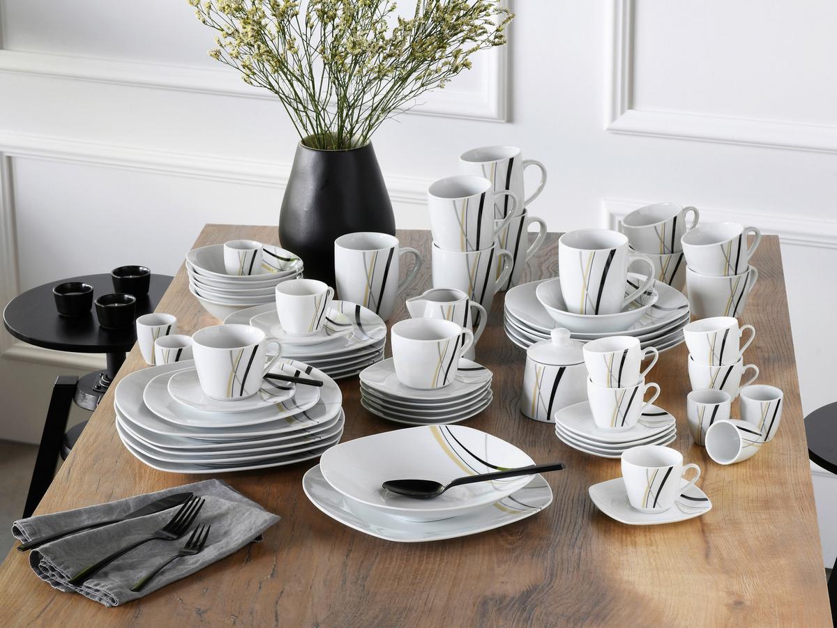 Kombinovaná souprava SQUARE CITY LINE - bílá, Trend, keramika - Creatable