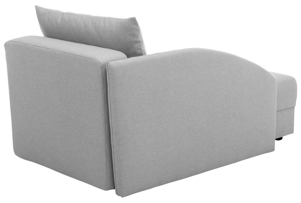 Recamiere Tobi L: 154cm Links Hellgrau mit Bettkasten - Hellgrau, Design, Textil (154/86/93cm) - Max Winzer