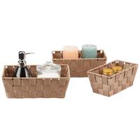 Tárolókosár Gesa 3 Részes - barna, Konventionell, műanyag/fém - Best Price