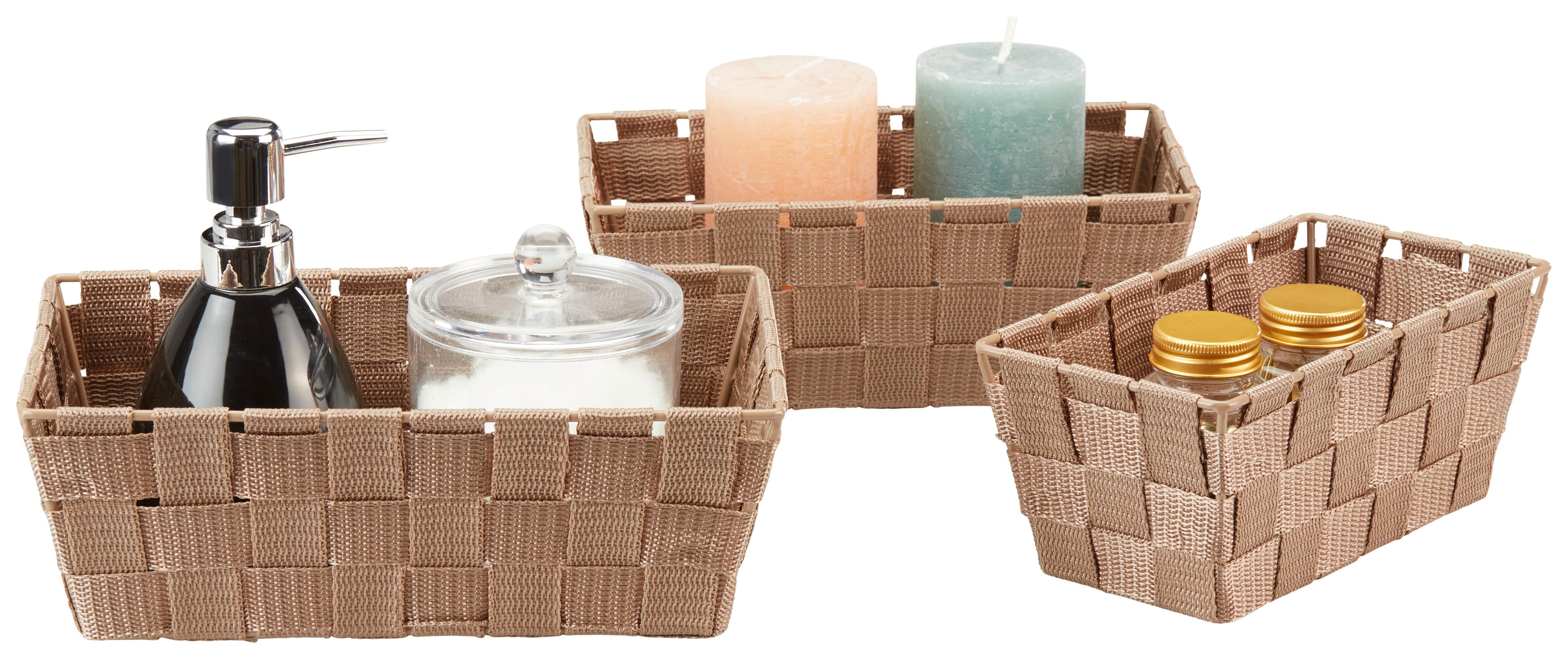 Aufbewahrungskorb Gesa 3-Teilig. Braun Geflochten