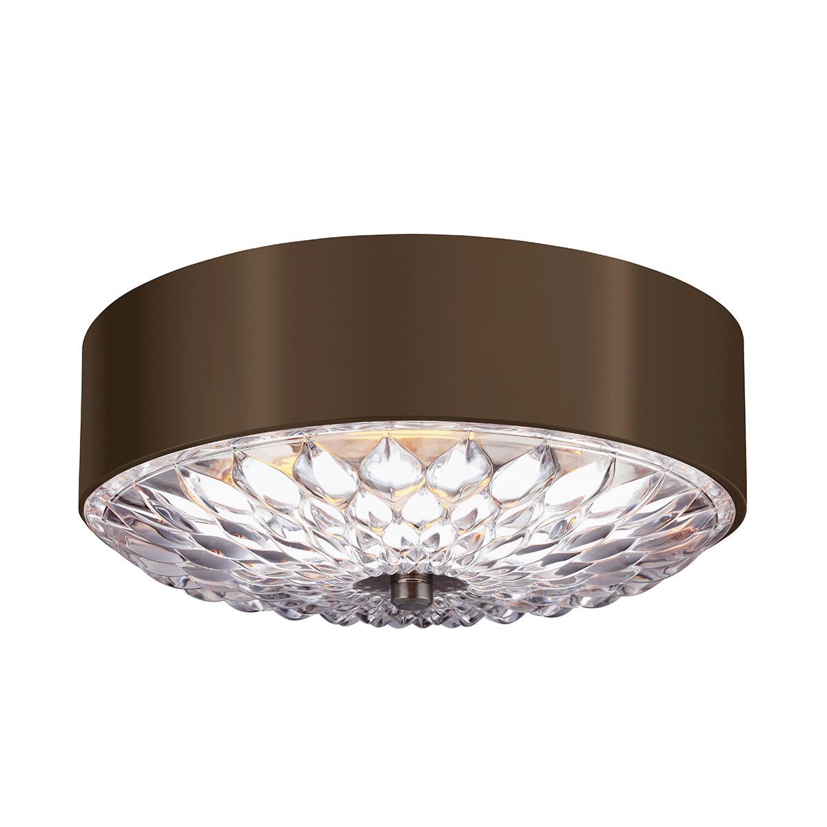 Deckenleuchte Fe-Botanic-F-S - Messingfarben/Braun, KONVENTIONELL, Glas/Metall (35.2/13.7cm) - Elstead Lighting