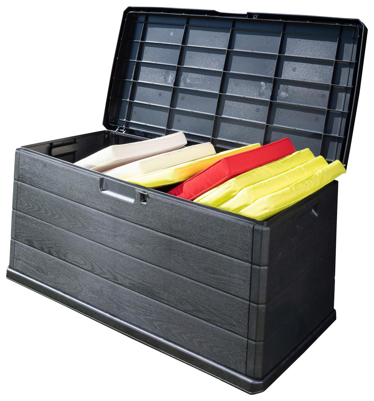 Kissenbox Alpha - Anthrazit, MODERN, Kunststoff (118/59/57cm) - Luca Bessoni