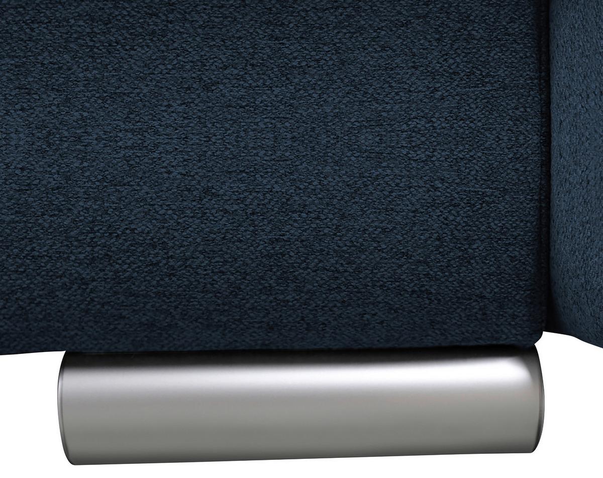 2-sitzer-sofa Mit Schlaffunkt. Modi Und Bettkasten Blau - Blau/Silberfarben, Design, Textil (235/83/106cm) - MID.YOU