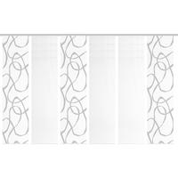 Flächenvorhang Ophelia 6er Set - Grau Hochglanz/Weiß, KONVENTIONELL, Textil (60/260cm)