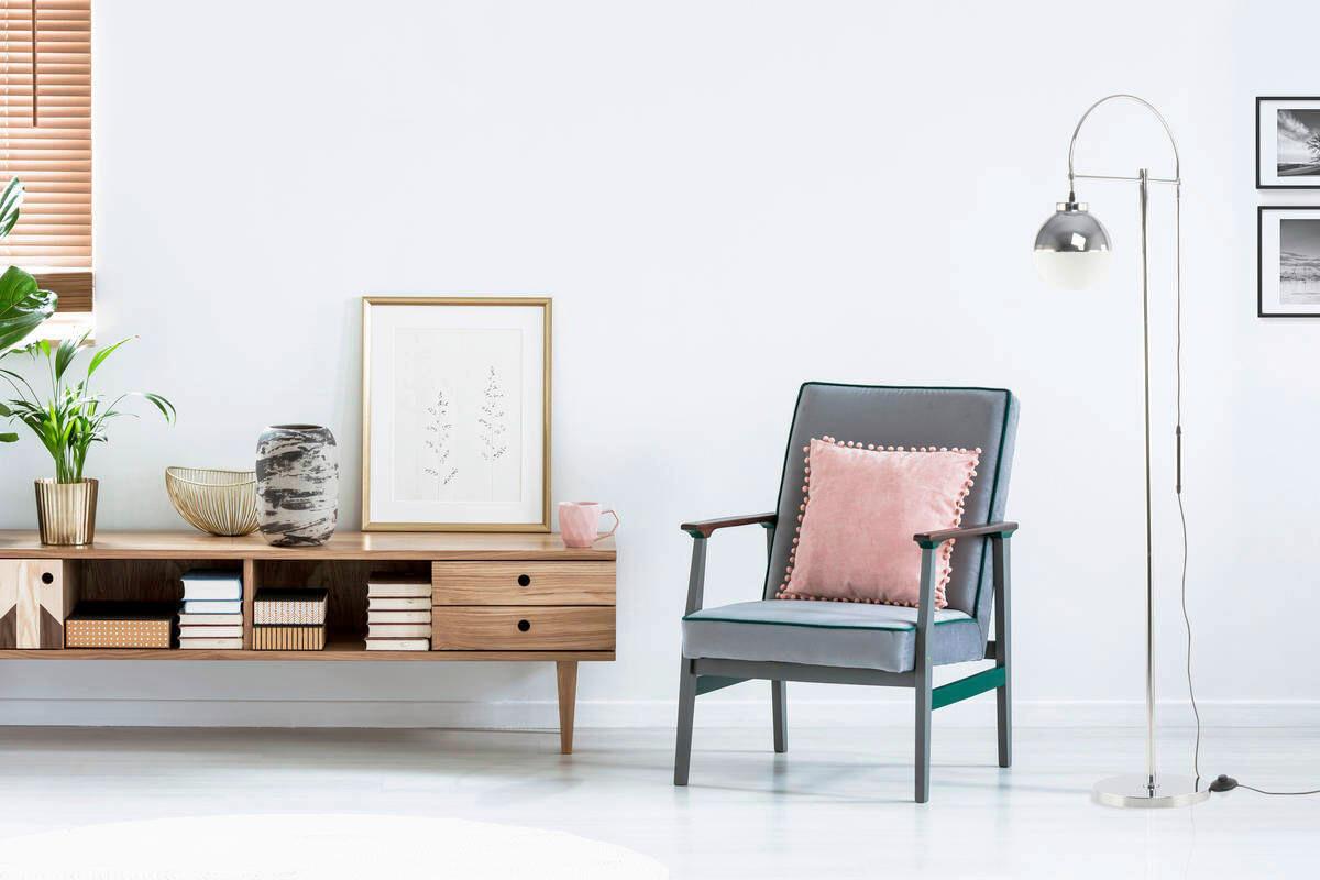 STEHLEUCHTE Weiß/Silber, E27, 40W - Silberfarben/Goldfarben, Design, Glas/Metall (44/160/44cm) - Kayoom