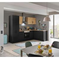 Eckküche Turin Schwarz/Eiche Dekor 280x175 cm - Schwarz/Eiche Artisan, Basics, Holzwerkstoff (280/175cm) - MID.YOU