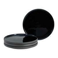 Desserttellerset Futuro Schwarz L: 21,5 cm - Schwarz, Basics, Keramik (21,5/21,55/13cm) - Creatable