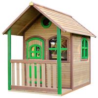Spielhaus Alex Braun/Grün B: 137 cm - Braun/Grün, KONVENTIONELL, Holz (137/178/191cm)