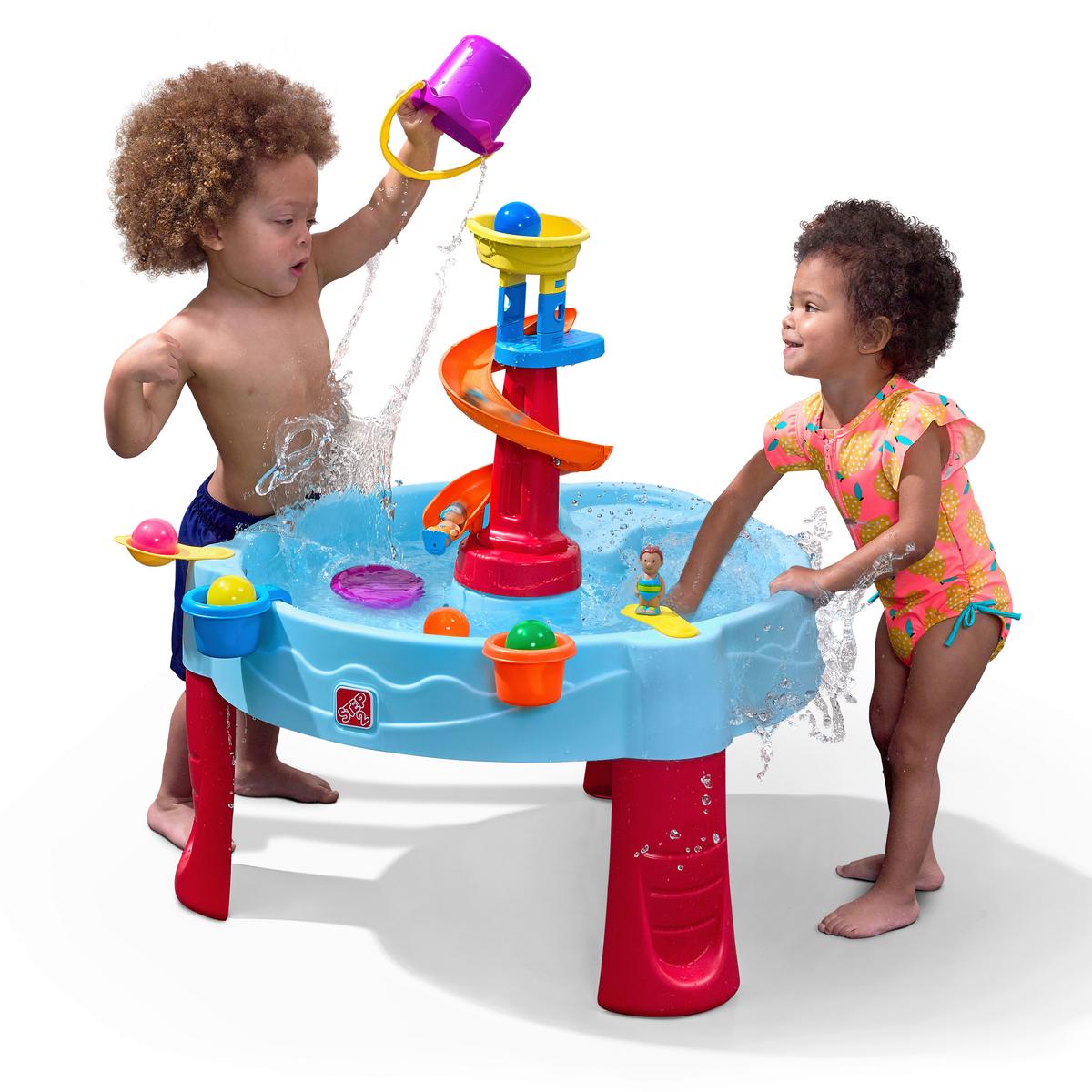 Sand- Und Wassertisch Spiral - Blau/Grau, Basics, Kunststoff (66/66/57,1cm) - Ambia Garden
