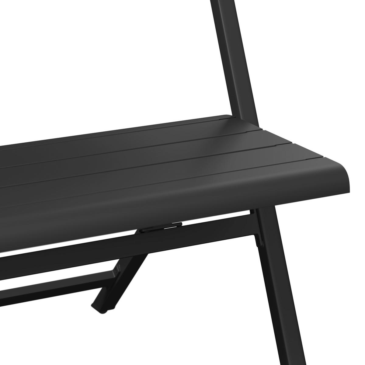 Gartengarnitur Wien - Dunkelgrau, MODERN, Metall (111.5/75/84.5cm) - Beldano