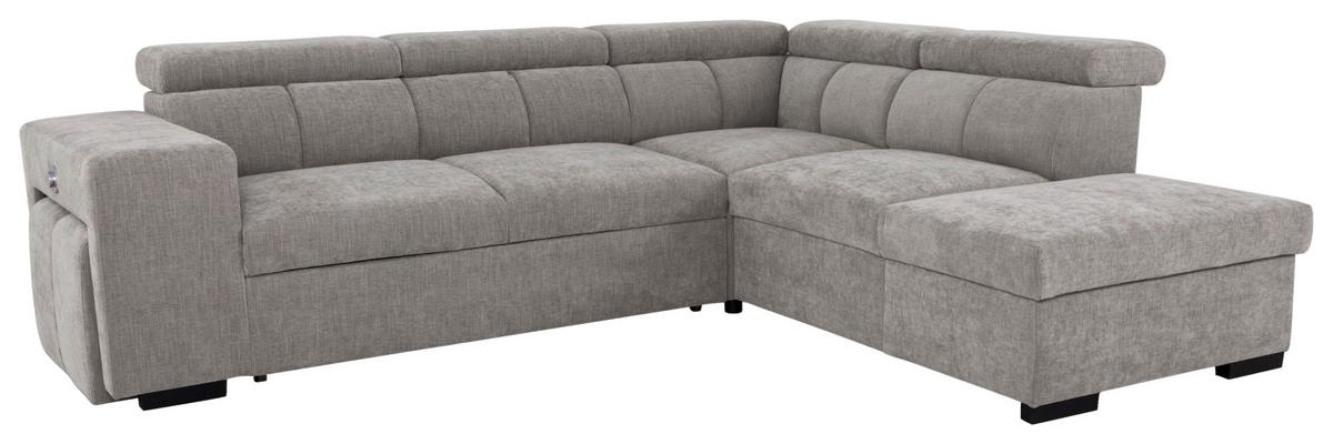 Ecksofa Sirius L grau, 267x218cm - Eichefarben/Grau, KONVENTIONELL, Holz/Holzwerkstoff (267/218cm)