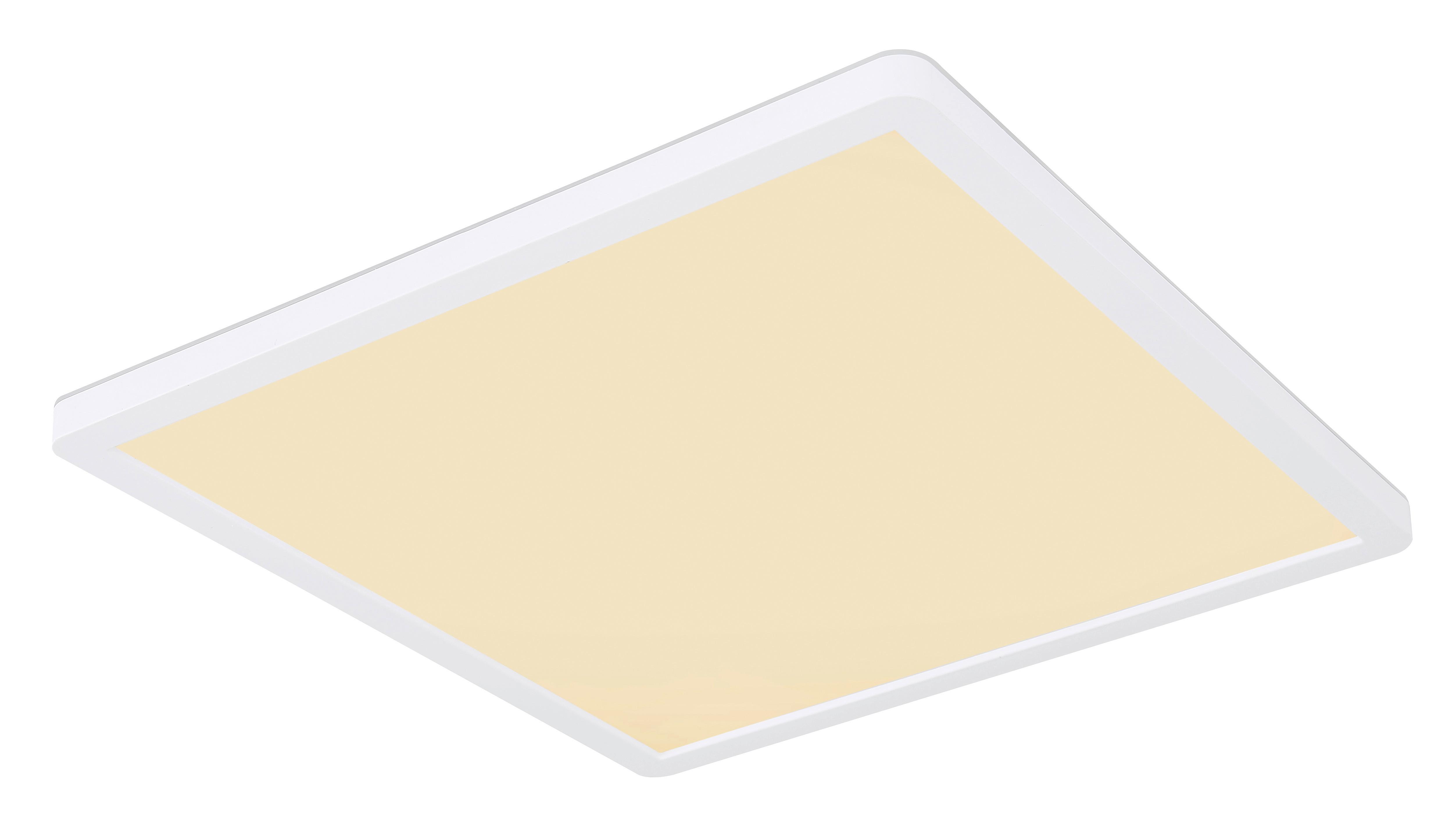 LED-Deckenleuchte Sapana L: 29,4 cm mit Memory-Funktion - Opal/Weiß, Basics, Kunststoff (29,4/29,4/2,5cm) - Globo