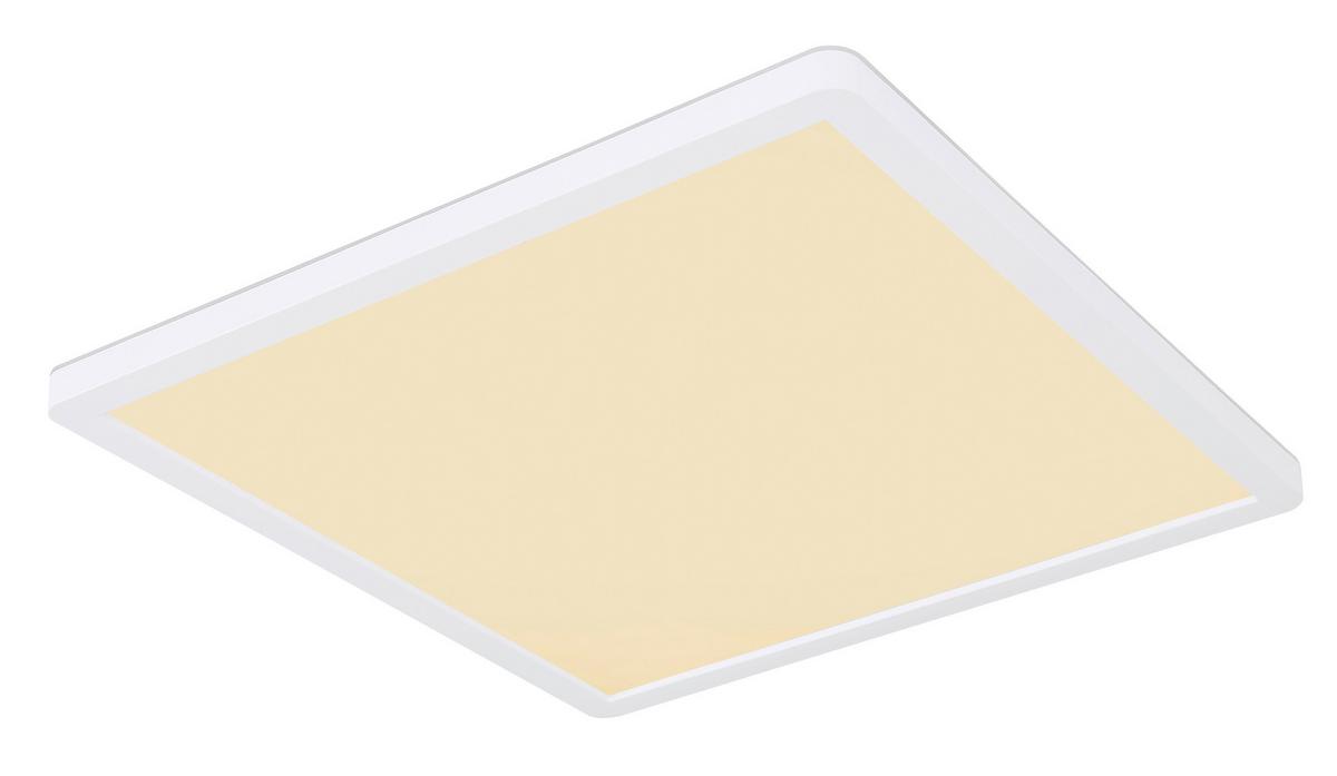 Led-deckenleuchte Sapana L: 29,4 Cm Mit Memory-Funktion - Opal/Weiß, Basics, Kunststoff (29,4/29,4/2,5cm) - Globo