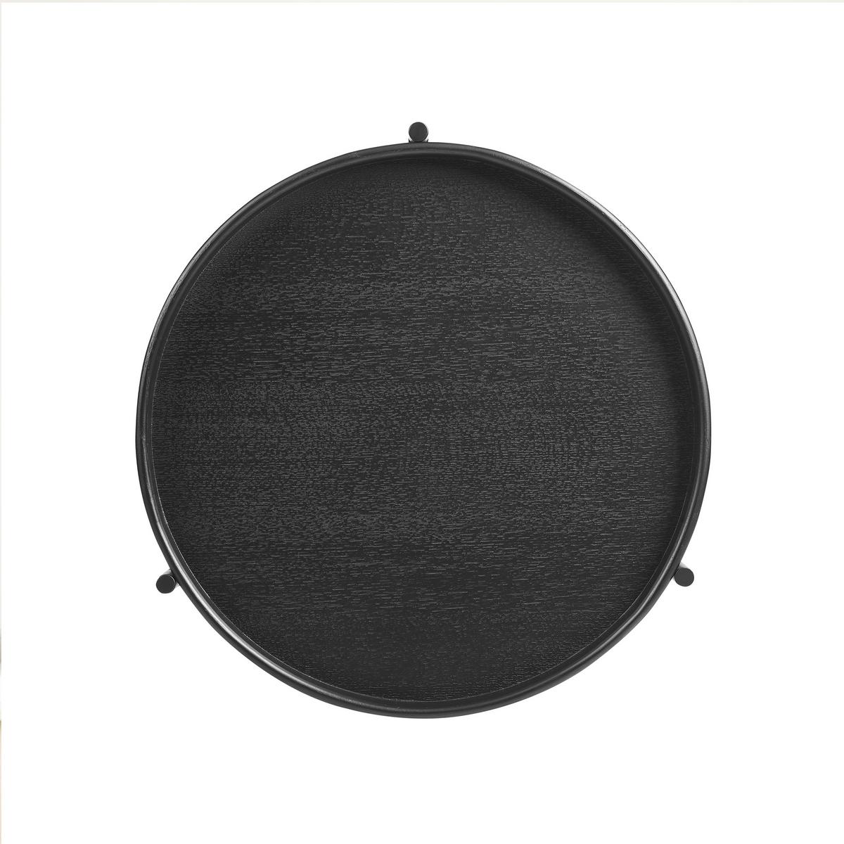 Beistelltisch Schwarz B: 44 Cm - Schwarz, Design, Holzwerkstoff/Metall (44/44/49cm) - Livetastic