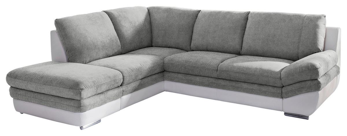 Wohnlandschaft In L-form Nardo 221x264 Cm - Chromfarben/Dunkelgrau, MODERN, Textil (221/264cm) - MID.YOU