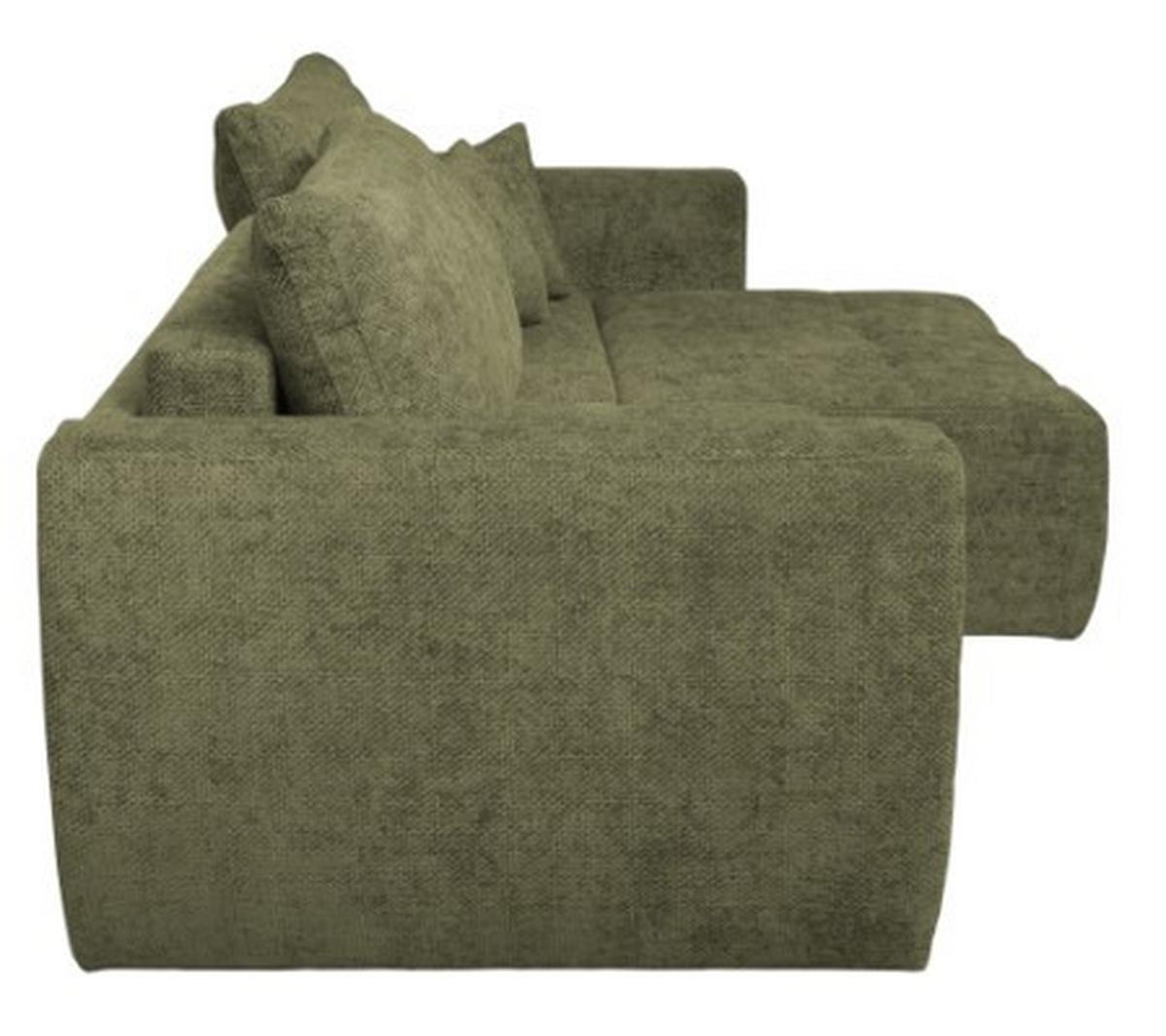Rozkládací pohovka BALI, olivová, s úl. prostorem - šedá/černá, Moderní, dřevo/textil (245/74-90/104cm) - Luca Bessoni