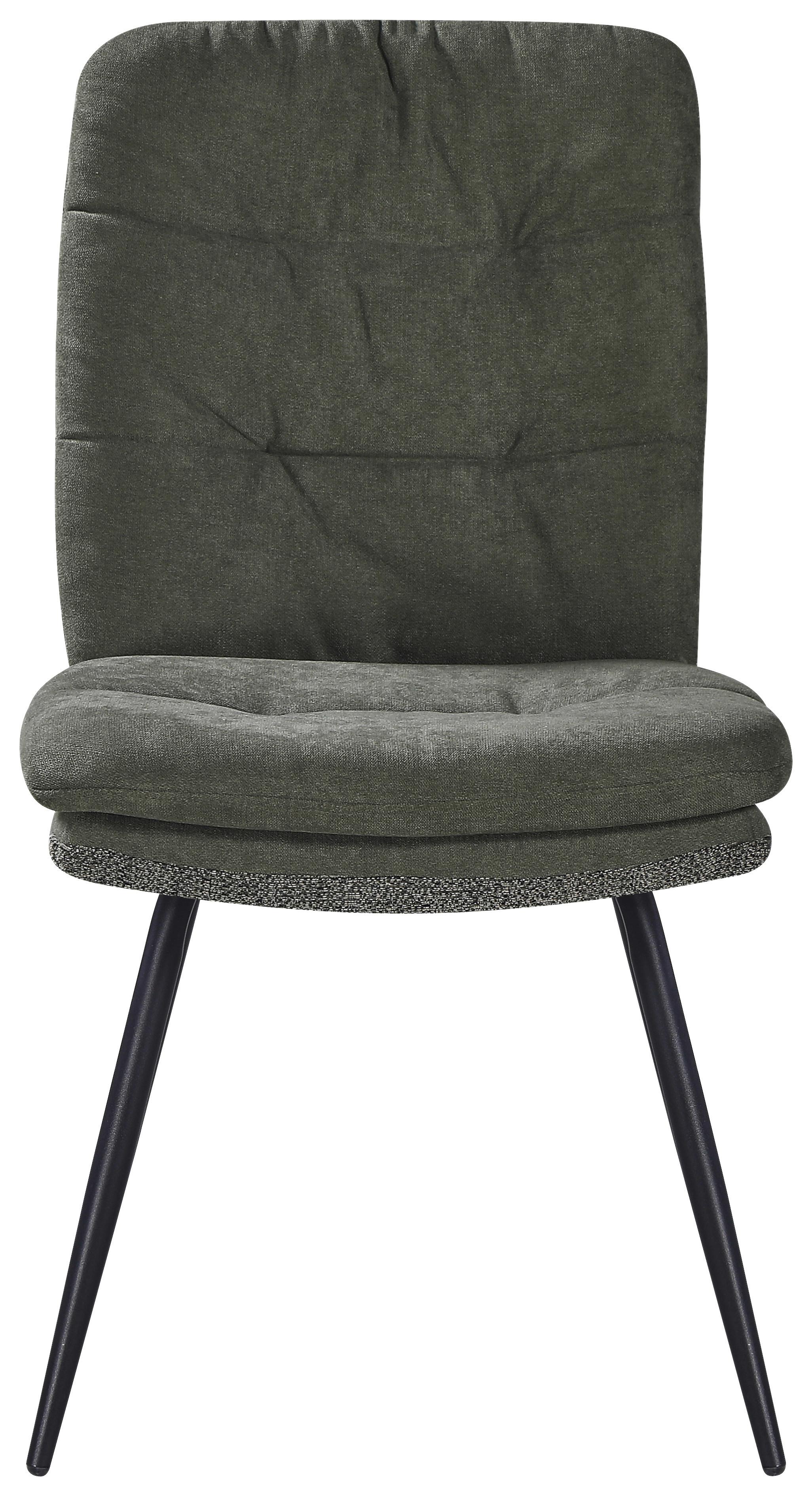 ŽIDLE NOVA - černá/zelená, Moderní, kov/textil (48/89/67cm) - Premium Living