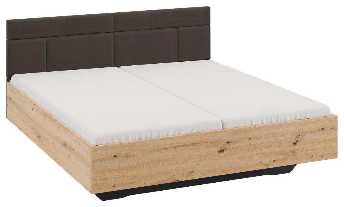 Bett Karpo - Eiche Artisan, MODERN, Holzwerkstoff/Textil (160/200cm)