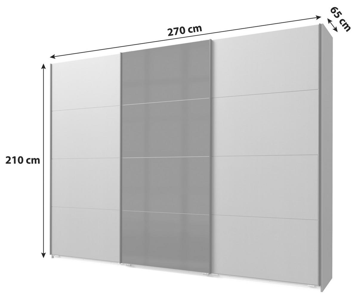 Schwarzer Schwebetürenschrank mit Stauraum viel