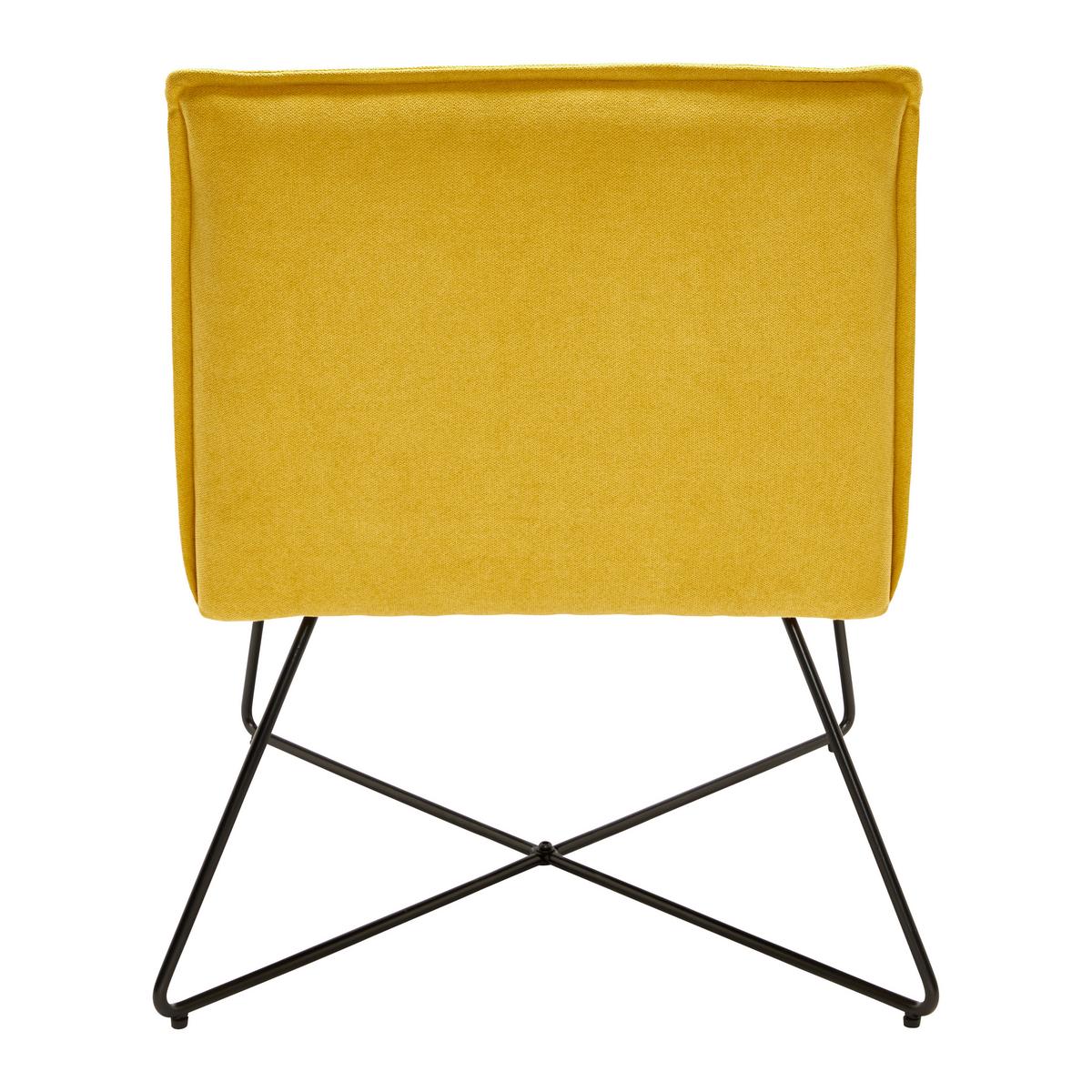 Křeslo FILIP žlutá - žlutá, Moderní, kov/dřevo (63cm) - Bessagi Home
