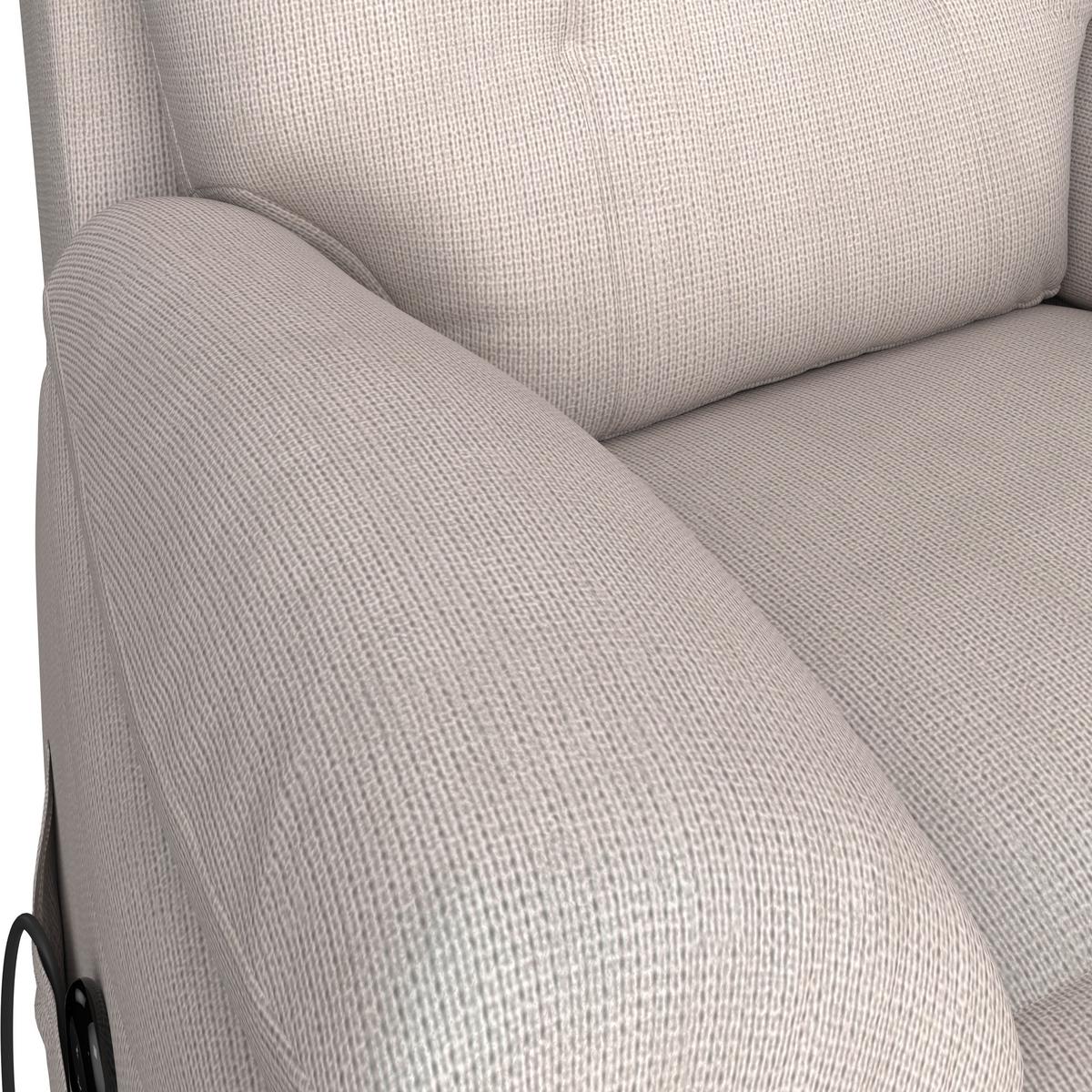 Relaxsessel Mario Webstoff beige, B: 89 cm - Beige/Schwarz, MODERN, Textil/Metall (89/107/94cm) - James Wood