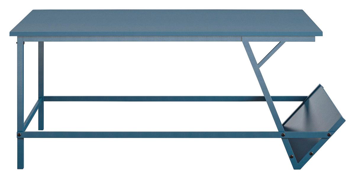 Couchtisch Regal Mit Ablagefach Blau - Blau, Design, Holzwerkstoff (105/47/58cm) - MID.YOU