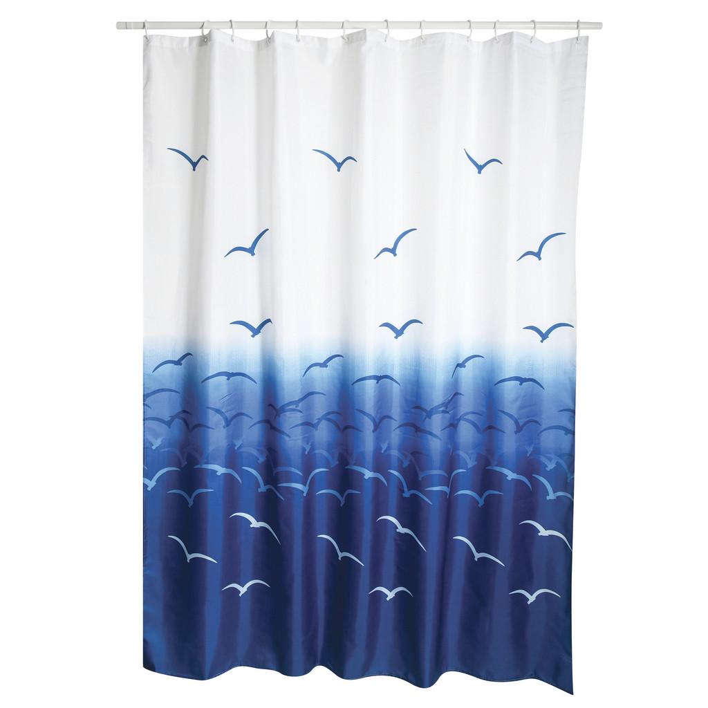 Duschvorhang in Grau Textil/Mischgewebe