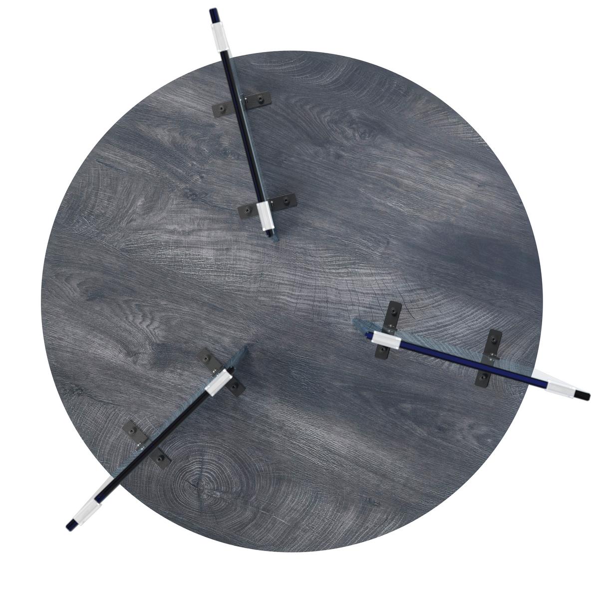 Konferenční stolek Moreno, 2 dílná sada - šedá/tmavě šedá, Moderní, kov/kompozitní dřevo (80/42,5cm) - Bessagi Home