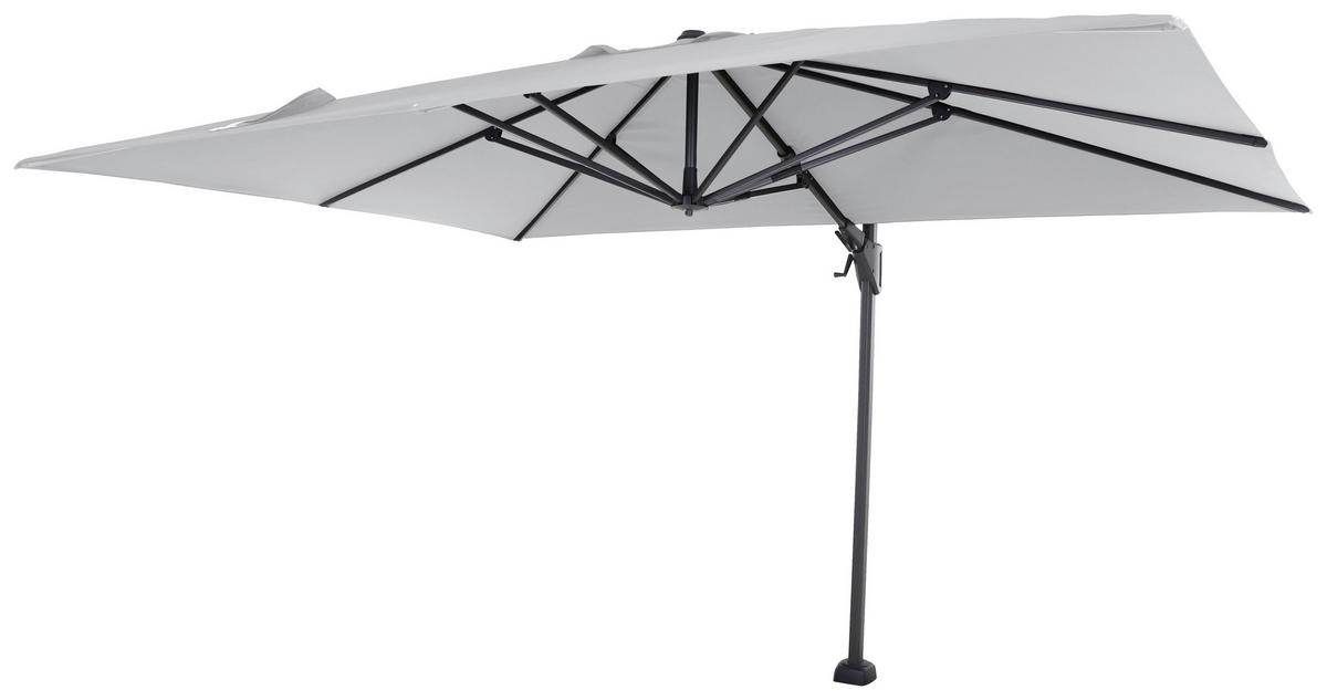 Ampelschirm Sunset N+ BxHxT 350x 252x260 cm Anthrazit/Grau - Anthrazit/Grau, KONVENTIONELL, Textil/Metall (350/260cm) - Siena Garden