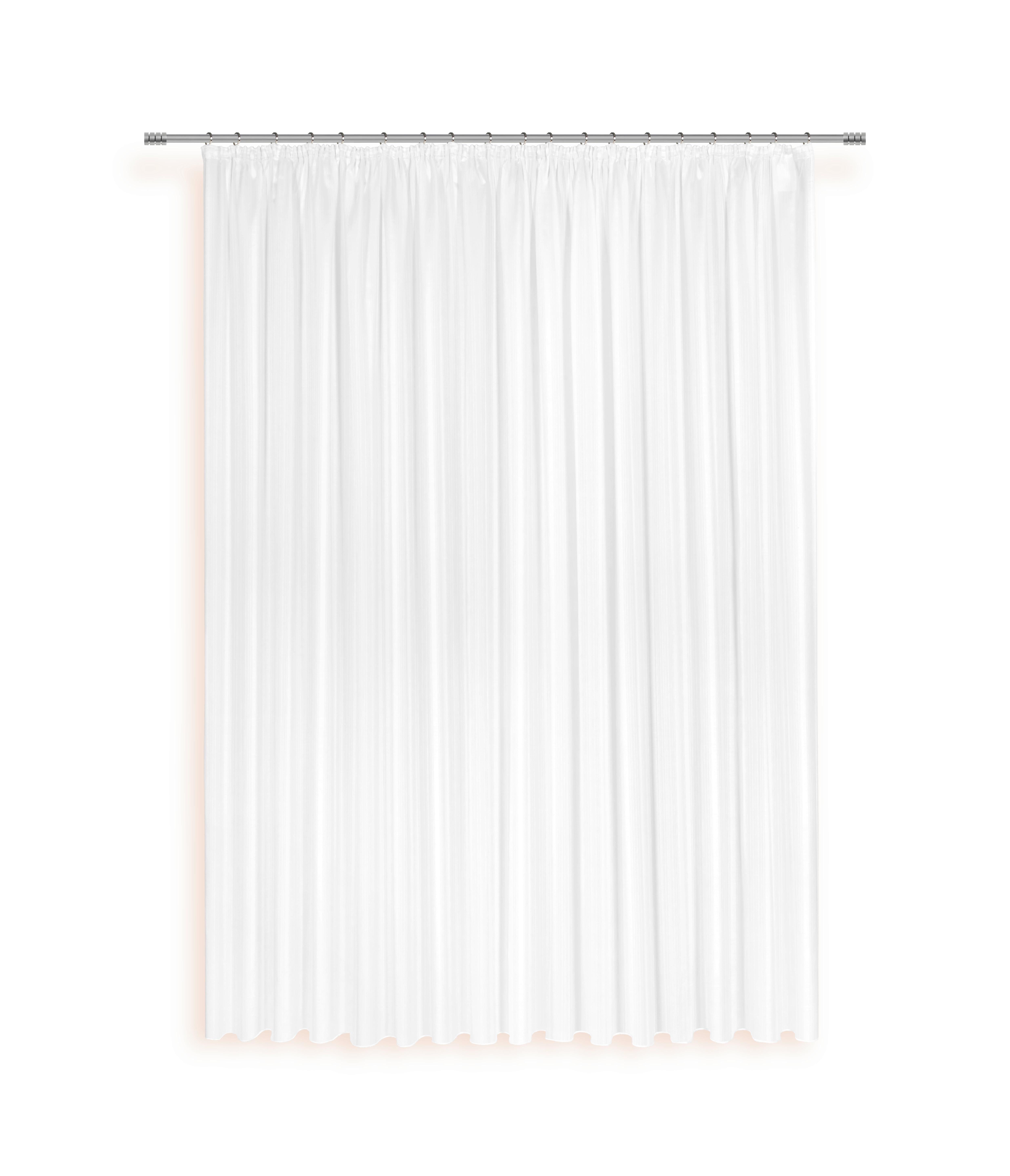 Store Transparent One BxL: 300x175 cm - Weiß, KONVENTIONELL, Textil (300/175cm) - Ondega