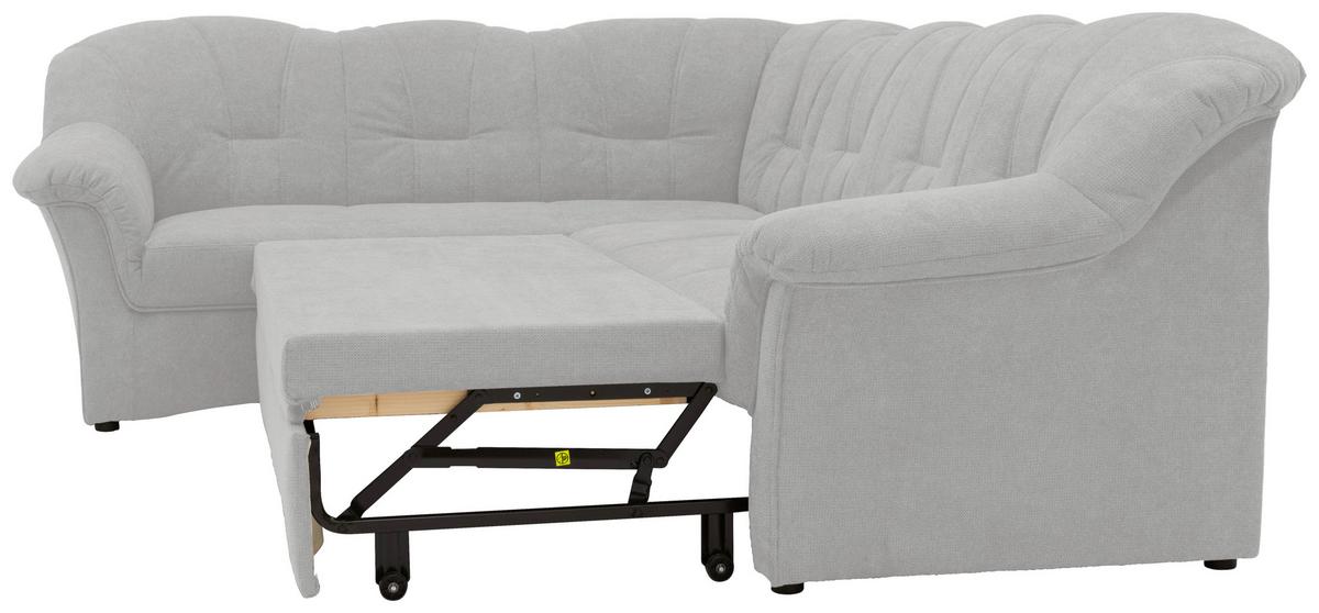 Ecksofa Mit Schlaffunktion Papenburg Hellgrau - Hellgrau/Schwarz, KONVENTIONELL, Textil (192/243cm) - MID.YOU